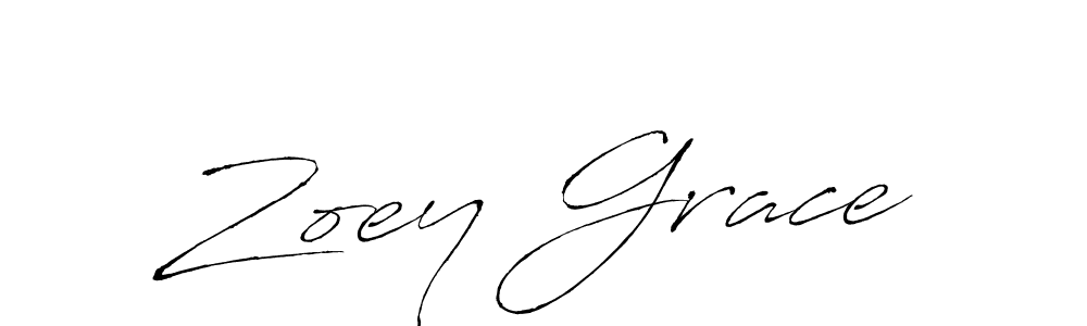 Make a beautiful signature design for name Zoey Grace. With this signature (Antro_Vectra) style, you can create a handwritten signature for free. Zoey Grace signature style 6 images and pictures png