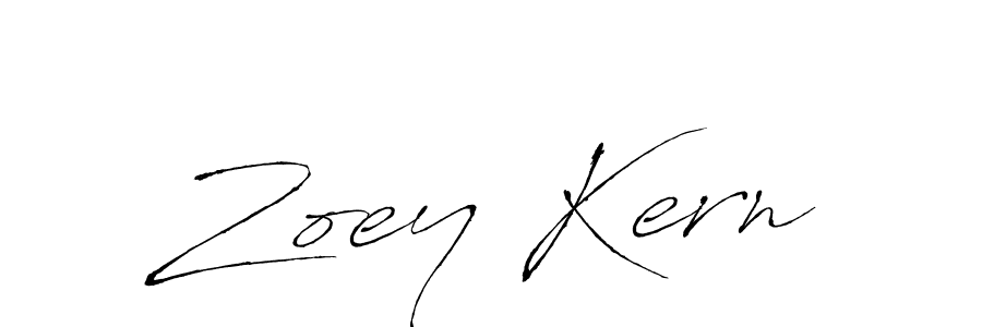 Zoey Kern stylish signature style. Best Handwritten Sign (Antro_Vectra) for my name. Handwritten Signature Collection Ideas for my name Zoey Kern. Zoey Kern signature style 6 images and pictures png