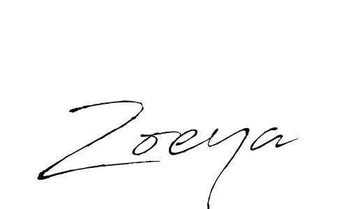 Make a beautiful signature design for name Zoeya. With this signature (Antro_Vectra) style, you can create a handwritten signature for free. Zoeya signature style 6 images and pictures png