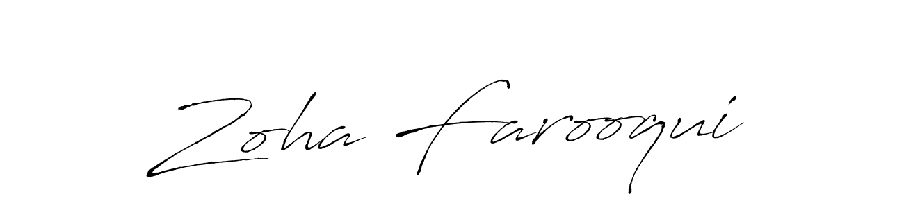 Make a beautiful signature design for name Zoha Farooqui. Use this online signature maker to create a handwritten signature for free. Zoha Farooqui signature style 6 images and pictures png