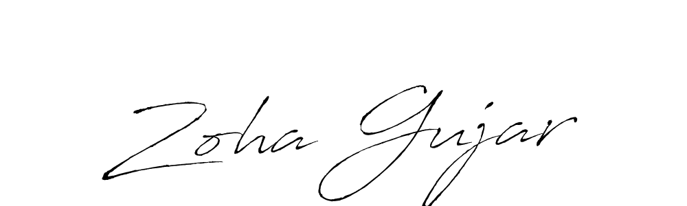 if you are searching for the best signature style for your name Zoha Gujar. so please give up your signature search. here we have designed multiple signature styles  using Antro_Vectra. Zoha Gujar signature style 6 images and pictures png