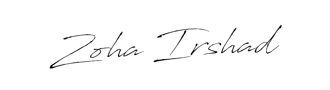 It looks lik you need a new signature style for name Zoha Irshad. Design unique handwritten (Antro_Vectra) signature with our free signature maker in just a few clicks. Zoha Irshad signature style 6 images and pictures png