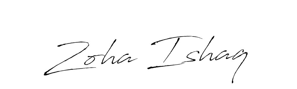 Similarly Antro_Vectra is the best handwritten signature design. Signature creator online .You can use it as an online autograph creator for name Zoha Ishaq. Zoha Ishaq signature style 6 images and pictures png