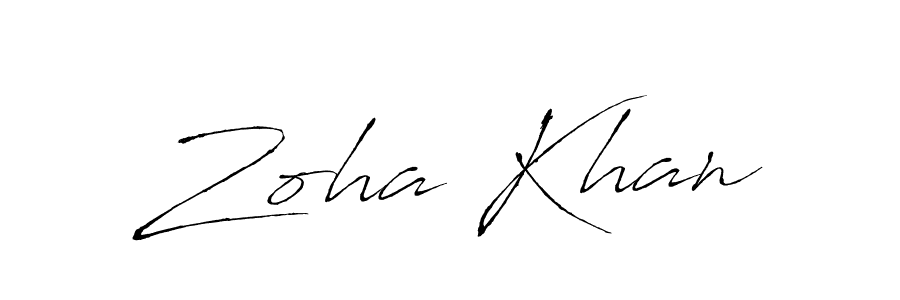 Antro_Vectra is a professional signature style that is perfect for those who want to add a touch of class to their signature. It is also a great choice for those who want to make their signature more unique. Get Zoha Khan name to fancy signature for free. Zoha Khan signature style 6 images and pictures png