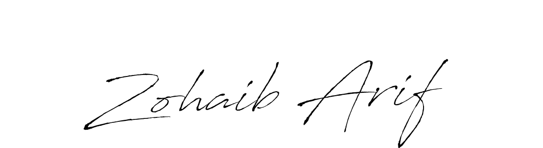 Zohaib Arif stylish signature style. Best Handwritten Sign (Antro_Vectra) for my name. Handwritten Signature Collection Ideas for my name Zohaib Arif. Zohaib Arif signature style 6 images and pictures png