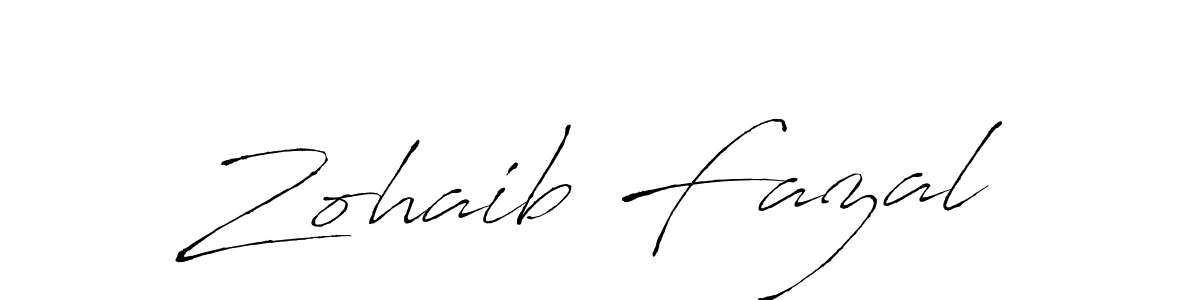 Zohaib Fazal stylish signature style. Best Handwritten Sign (Antro_Vectra) for my name. Handwritten Signature Collection Ideas for my name Zohaib Fazal. Zohaib Fazal signature style 6 images and pictures png