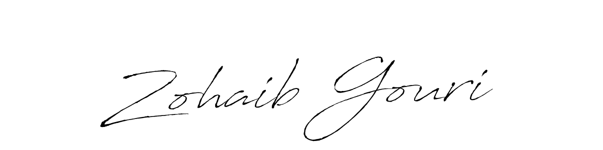 Also we have Zohaib Gouri name is the best signature style. Create professional handwritten signature collection using Antro_Vectra autograph style. Zohaib Gouri signature style 6 images and pictures png