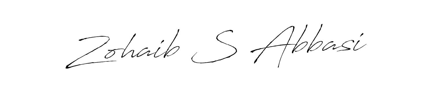 Make a beautiful signature design for name Zohaib S Abbasi. With this signature (Antro_Vectra) style, you can create a handwritten signature for free. Zohaib S Abbasi signature style 6 images and pictures png