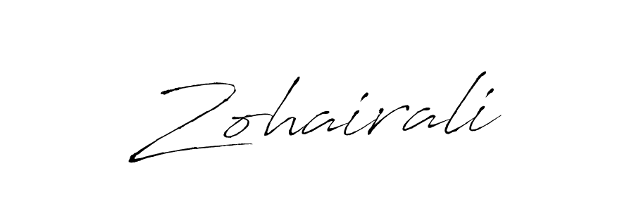 Create a beautiful signature design for name Zohairali. With this signature (Antro_Vectra) fonts, you can make a handwritten signature for free. Zohairali signature style 6 images and pictures png