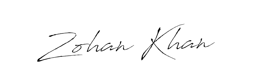 How to make Zohan Khan name signature. Use Antro_Vectra style for creating short signs online. This is the latest handwritten sign. Zohan Khan signature style 6 images and pictures png