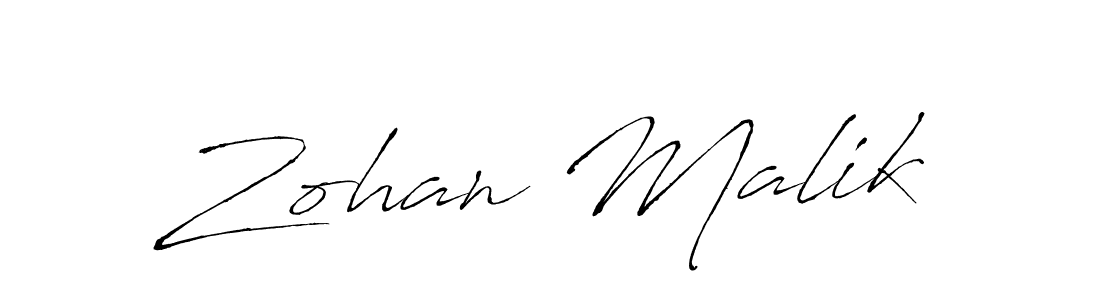 Zohan Malik stylish signature style. Best Handwritten Sign (Antro_Vectra) for my name. Handwritten Signature Collection Ideas for my name Zohan Malik. Zohan Malik signature style 6 images and pictures png