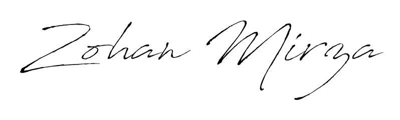 Create a personalized artistic stamp with Zohan Mirza in Antro_Vectra font. Perfect for visual artists, designers, and influencers. Zohan Mirza signature style 6 images and pictures png