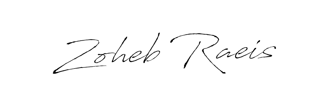 You should practise on your own different ways (Antro_Vectra) to write your name (Zoheb Raeis) in signature. don't let someone else do it for you. Zoheb Raeis signature style 6 images and pictures png