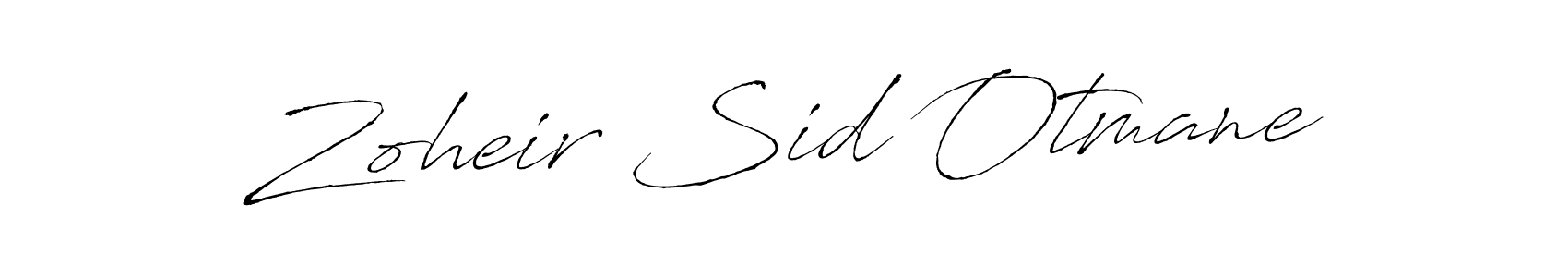 Use a signature maker to create a handwritten signature online. With this signature software, you can design (Antro_Vectra) your own signature for name Zoheir Sid Otmane. Zoheir Sid Otmane signature style 6 images and pictures png