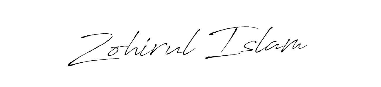 Zohirul Islam stylish signature style. Best Handwritten Sign (Antro_Vectra) for my name. Handwritten Signature Collection Ideas for my name Zohirul Islam. Zohirul Islam signature style 6 images and pictures png