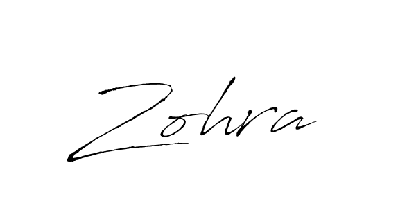 The best way (Antro_Vectra) to make a short signature is to pick only two or three words in your name. The name Zohra  include a total of six letters. For converting this name. Zohra  signature style 6 images and pictures png