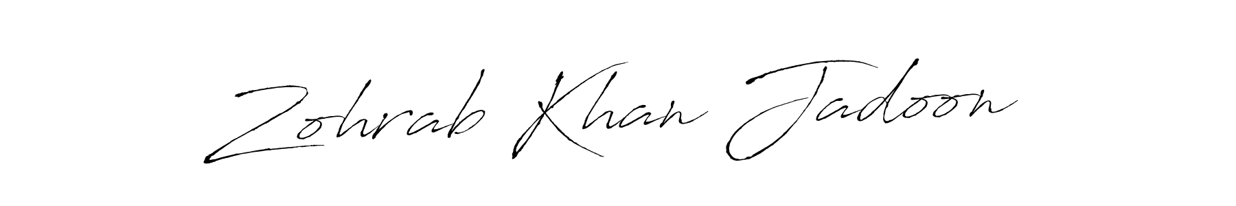 Also we have Zohrab Khan Jadoon name is the best signature style. Create professional handwritten signature collection using Antro_Vectra autograph style. Zohrab Khan Jadoon signature style 6 images and pictures png