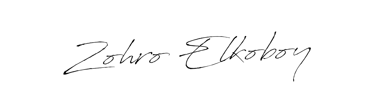 How to make Zohro Elkoboy signature? Antro_Vectra is a professional autograph style. Create handwritten signature for Zohro Elkoboy name. Zohro Elkoboy signature style 6 images and pictures png