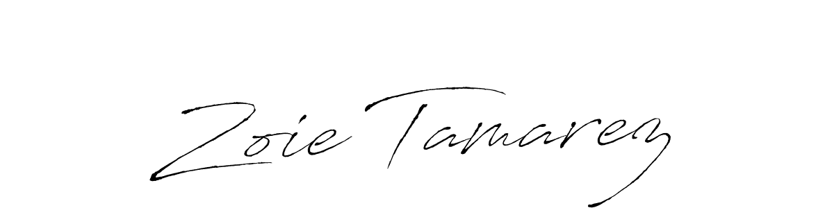 The best way (Antro_Vectra) to make a short signature is to pick only two or three words in your name. The name Zoie Tamarez include a total of six letters. For converting this name. Zoie Tamarez signature style 6 images and pictures png