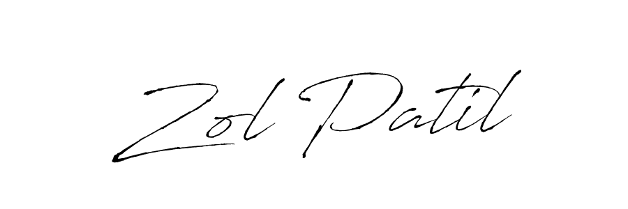 Use a signature maker to create a handwritten signature online. With this signature software, you can design (Antro_Vectra) your own signature for name Zol Patil. Zol Patil signature style 6 images and pictures png