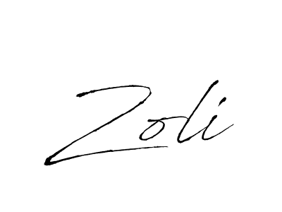 Use a signature maker to create a handwritten signature online. With this signature software, you can design (Antro_Vectra) your own signature for name Zoli. Zoli signature style 6 images and pictures png