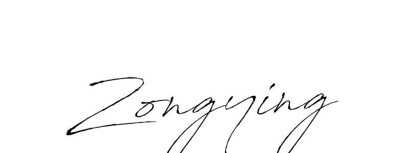 Make a beautiful signature design for name Zongying. With this signature (Antro_Vectra) style, you can create a handwritten signature for free. Zongying signature style 6 images and pictures png