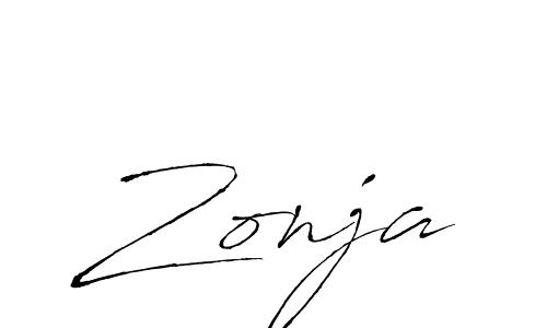Use a signature maker to create a handwritten signature online. With this signature software, you can design (Antro_Vectra) your own signature for name Zonja. Zonja signature style 6 images and pictures png