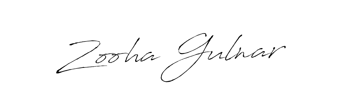 Create a beautiful signature design for name Zooha Gulnar. With this signature (Antro_Vectra) fonts, you can make a handwritten signature for free. Zooha Gulnar signature style 6 images and pictures png