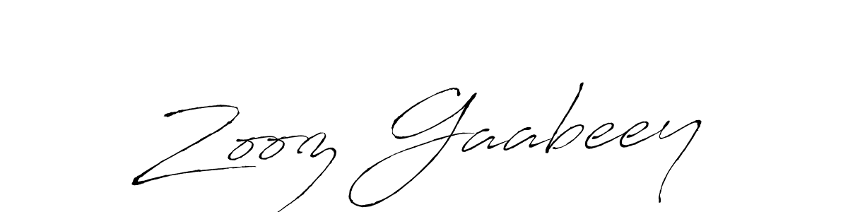 Create a beautiful signature design for name Zooz Gaabeey. With this signature (Antro_Vectra) fonts, you can make a handwritten signature for free. Zooz Gaabeey signature style 6 images and pictures png