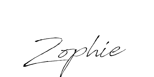 Make a beautiful signature design for name Zophie. With this signature (Antro_Vectra) style, you can create a handwritten signature for free. Zophie signature style 6 images and pictures png