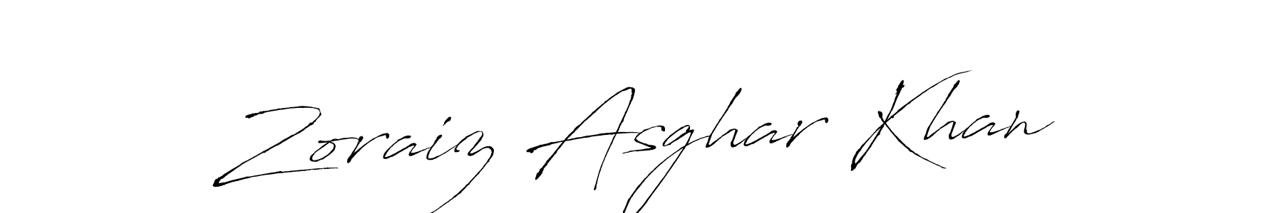 You should practise on your own different ways (Antro_Vectra) to write your name (Zoraiz Asghar Khan) in signature. don't let someone else do it for you. Zoraiz Asghar Khan signature style 6 images and pictures png