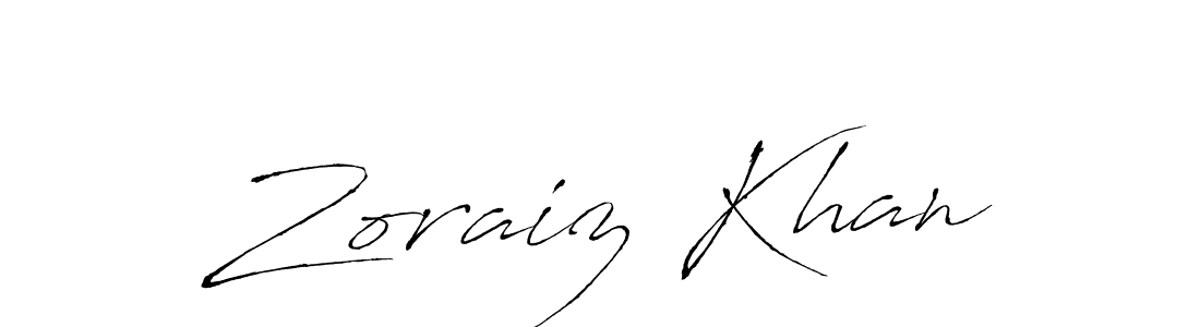 Design your own signature with our free online signature maker. With this signature software, you can create a handwritten (Antro_Vectra) signature for name Zoraiz Khan. Zoraiz Khan signature style 6 images and pictures png