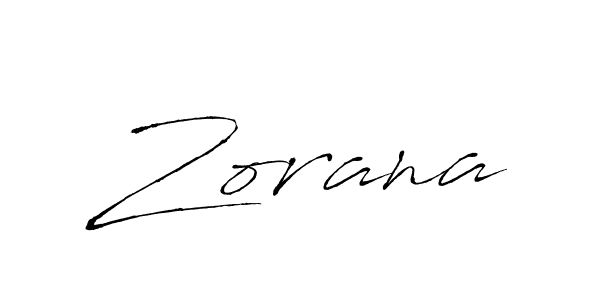 Make a beautiful signature design for name Zorana. With this signature (Antro_Vectra) style, you can create a handwritten signature for free. Zorana signature style 6 images and pictures png