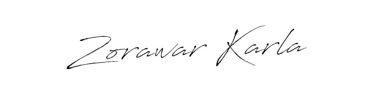 You should practise on your own different ways (Antro_Vectra) to write your name (Zorawar Karla) in signature. don't let someone else do it for you. Zorawar Karla signature style 6 images and pictures png