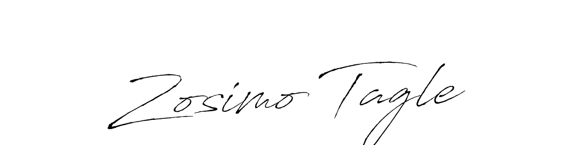 Make a beautiful signature design for name Zosimo Tagle. With this signature (Antro_Vectra) style, you can create a handwritten signature for free. Zosimo Tagle signature style 6 images and pictures png