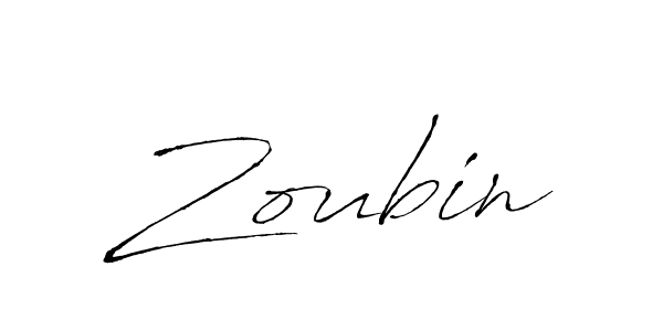 Design your own signature with our free online signature maker. With this signature software, you can create a handwritten (Antro_Vectra) signature for name Zoubin. Zoubin signature style 6 images and pictures png