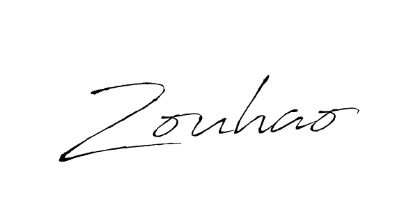 You should practise on your own different ways (Antro_Vectra) to write your name (Zouhao) in signature. don't let someone else do it for you. Zouhao signature style 6 images and pictures png