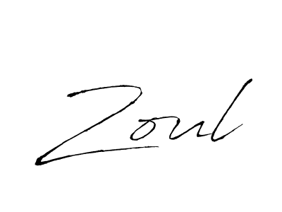 Zoul stylish signature style. Best Handwritten Sign (Antro_Vectra) for my name. Handwritten Signature Collection Ideas for my name Zoul. Zoul signature style 6 images and pictures png