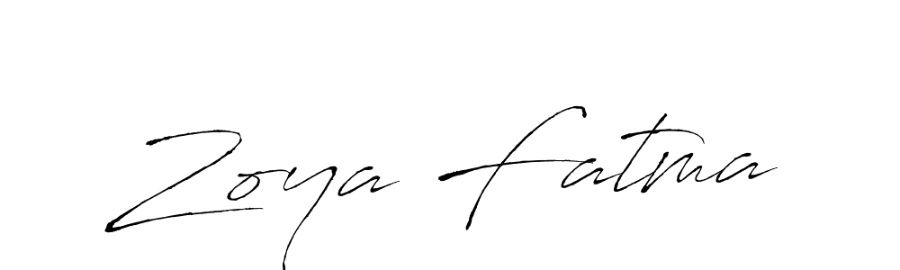 Make a beautiful signature design for name Zoya Fatma. With this signature (Antro_Vectra) style, you can create a handwritten signature for free. Zoya Fatma signature style 6 images and pictures png