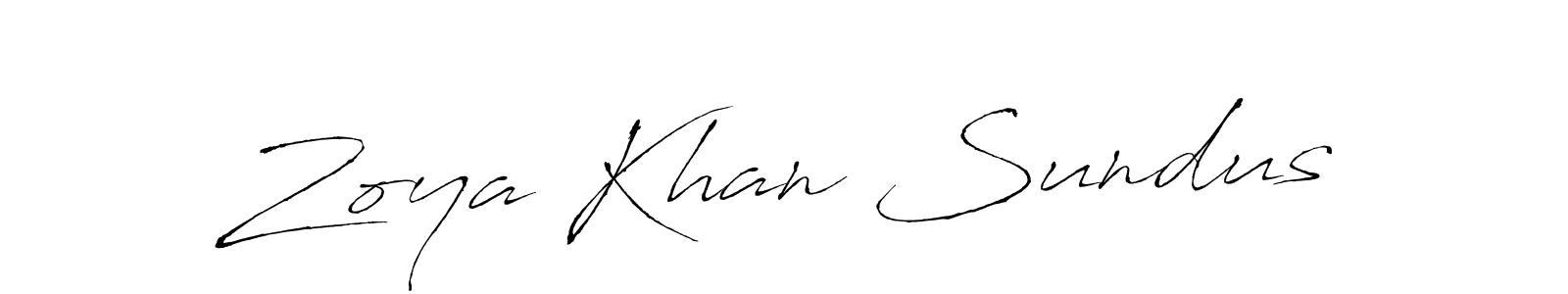 Use a signature maker to create a handwritten signature online. With this signature software, you can design (Antro_Vectra) your own signature for name Zoya Khan Sundus. Zoya Khan Sundus signature style 6 images and pictures png