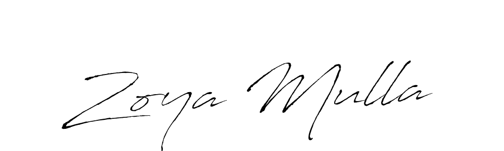 The best way (Antro_Vectra) to make a short signature is to pick only two or three words in your name. The name Zoya Mulla include a total of six letters. For converting this name. Zoya Mulla signature style 6 images and pictures png