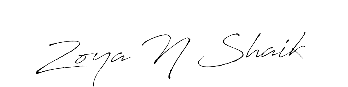 Make a beautiful signature design for name Zoya N Shaik. Use this online signature maker to create a handwritten signature for free. Zoya N Shaik signature style 6 images and pictures png