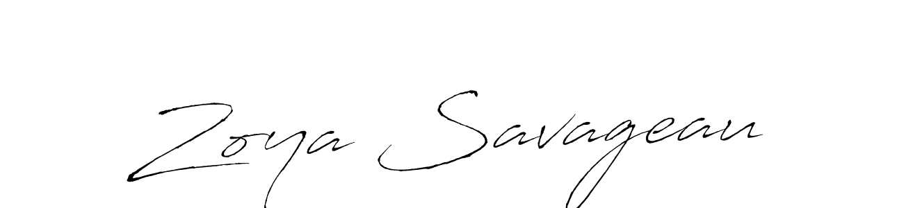 You should practise on your own different ways (Antro_Vectra) to write your name (Zoya Savageau) in signature. don't let someone else do it for you. Zoya Savageau signature style 6 images and pictures png