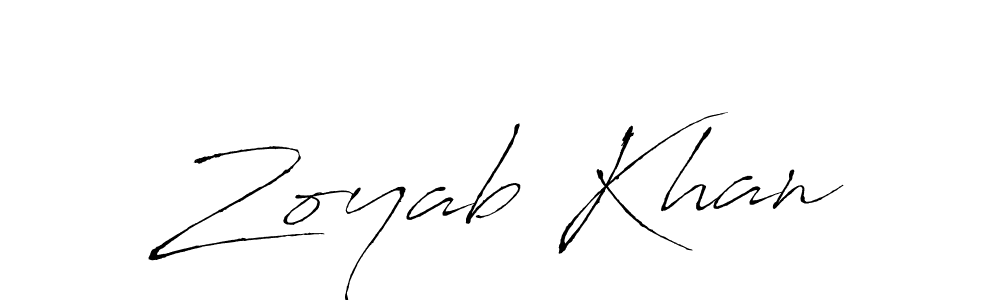 Also we have Zoyab Khan name is the best signature style. Create professional handwritten signature collection using Antro_Vectra autograph style. Zoyab Khan signature style 6 images and pictures png