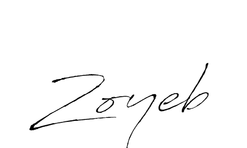 Create a beautiful signature design for name Zoyeb. With this signature (Antro_Vectra) fonts, you can make a handwritten signature for free. Zoyeb signature style 6 images and pictures png