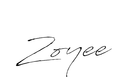How to make Zoyee signature? Antro_Vectra is a professional autograph style. Create handwritten signature for Zoyee name. Zoyee signature style 6 images and pictures png