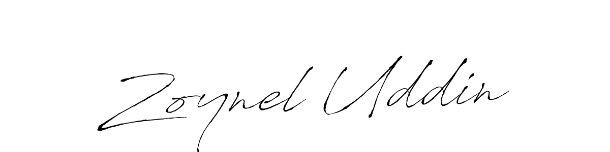 Create a beautiful signature design for name Zoynel Uddin. With this signature (Antro_Vectra) fonts, you can make a handwritten signature for free. Zoynel Uddin signature style 6 images and pictures png