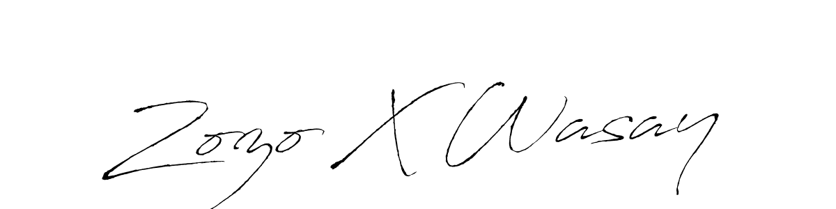 How to Draw Zozo X Wasay signature style? Antro_Vectra is a latest design signature styles for name Zozo X Wasay. Zozo X Wasay signature style 6 images and pictures png