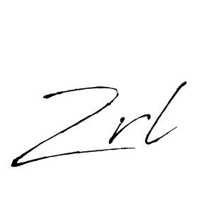 Design your own signature with our free online signature maker. With this signature software, you can create a handwritten (Antro_Vectra) signature for name Zrl. Zrl signature style 6 images and pictures png