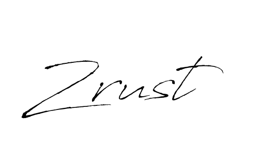 Zrust stylish signature style. Best Handwritten Sign (Antro_Vectra) for my name. Handwritten Signature Collection Ideas for my name Zrust. Zrust signature style 6 images and pictures png